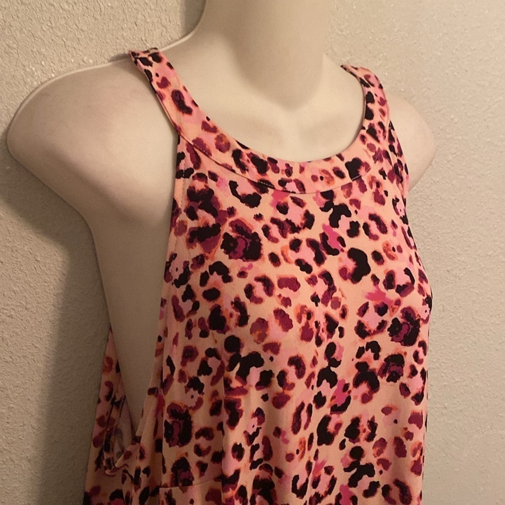 Torrid pink black leopard halter pocketed romper 1X 14 16 - Picture 6 of 13